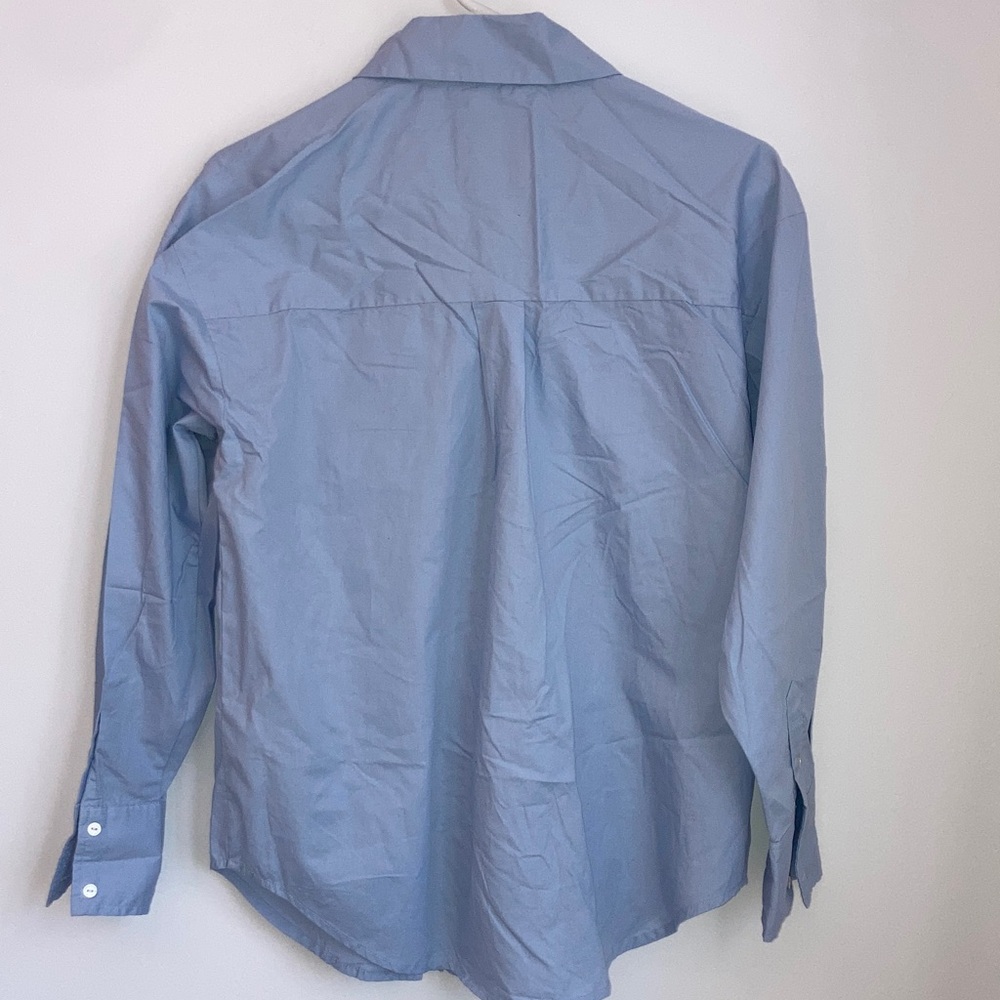 #134. Abercrombie & Fitch Women's Light Blue Button-Down Shirt - Picture 2 of 4